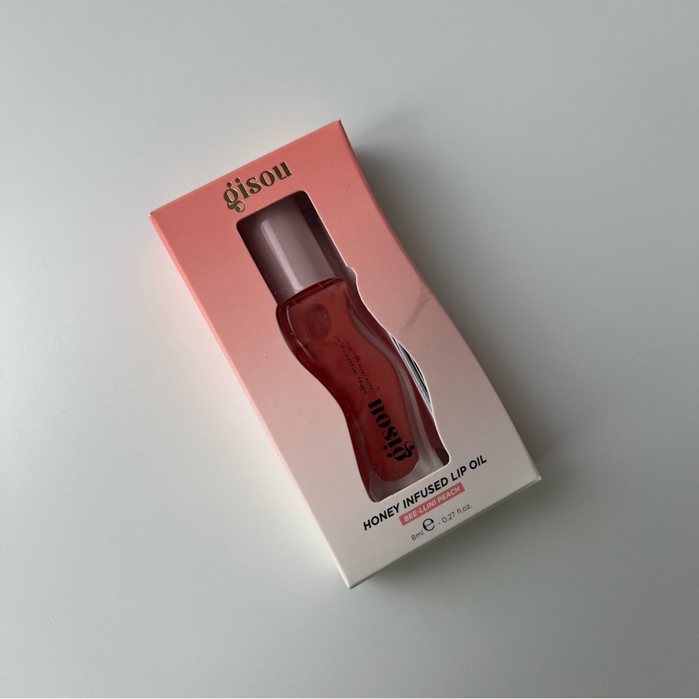 Gisou Honey Infused Hydrating Lip Oil Bee-llini Peach Sheer Soft Peach